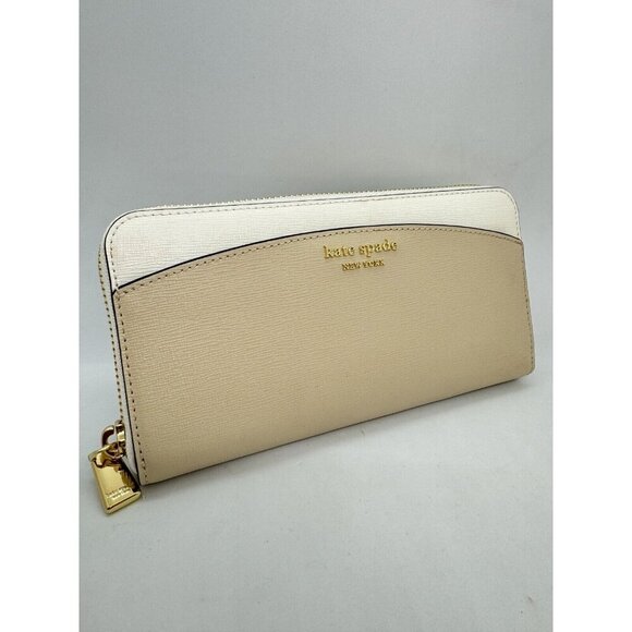 Kate Spade NY Morgan Colorblock Saffiano Leather Women’s Zip Around Wallet - Picture 3 of 7